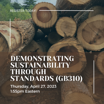 GB310 Demonstrating Sustainability Through Standards WEBINAR